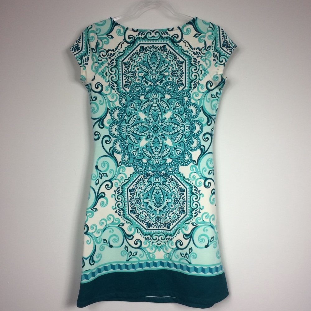 Isaac Mizrahi Live! Turquoise Kaleidoscope Dress - Picture 2 of 5